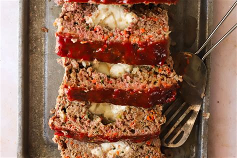 stuffed-meatloaf-recipe-with-mozzarella-the-kitchn image