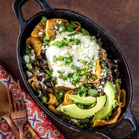 vegetarian-chilaquiles-with-black-beans-and-green-chile image