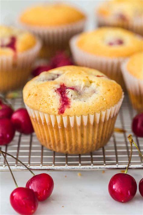 fresh-cherry-muffins-recipe-little-sunny-kitchen image