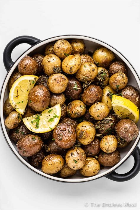 roasted-mini-potatoes-with-herbs-and-garlic-the image