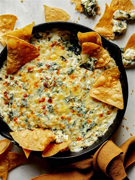 the-best-spinach-artichoke-dip-spoon-fork-bacon image