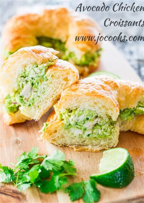 avocado-chicken-croissants-jo-cooks image