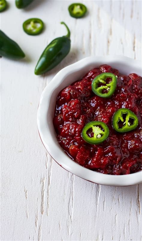 sweet-and-spicy-jalapeno-homemade-cranberry-sauce image