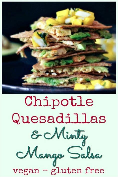 chipotle-quesadillas-with-minty-mango-salsa-vegan image