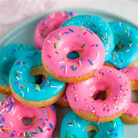 classic-baked-donut-recipe-with-colorful-glaze image