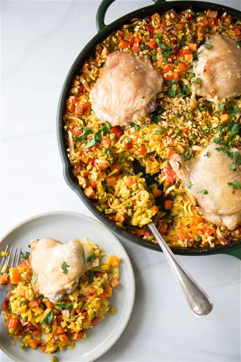 oven-baked-chicken-paella-recipe-easy-spanish image