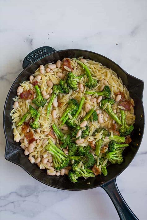 orzo-pasta-with-broccoli-dessert-for-two image