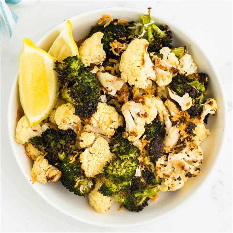 the-best-oven-roasted-broccoli-and-cauliflower image