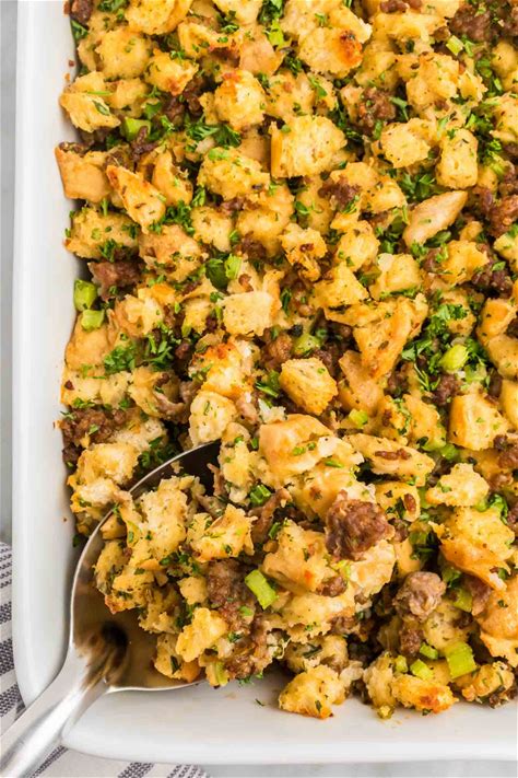 easy-sausage-stuffing-recipe-little-sunny-kitchen image