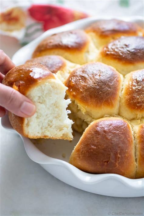 soft-no-knead-dinner-rolls-recipe-chefdehomecom image