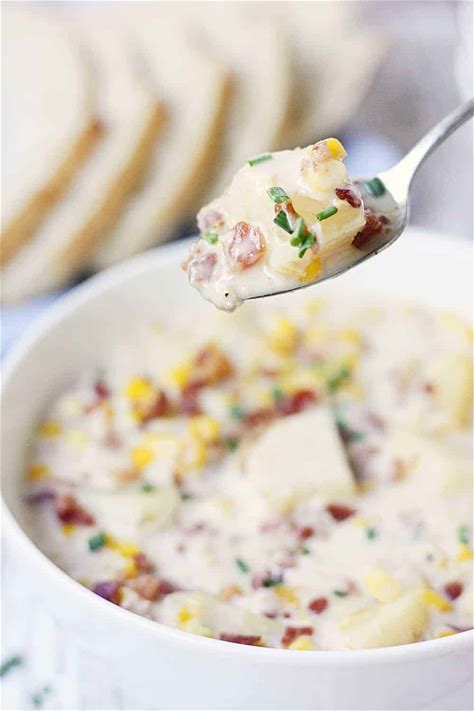 easy-delicious-slow-cooker-corn-chowder-half image