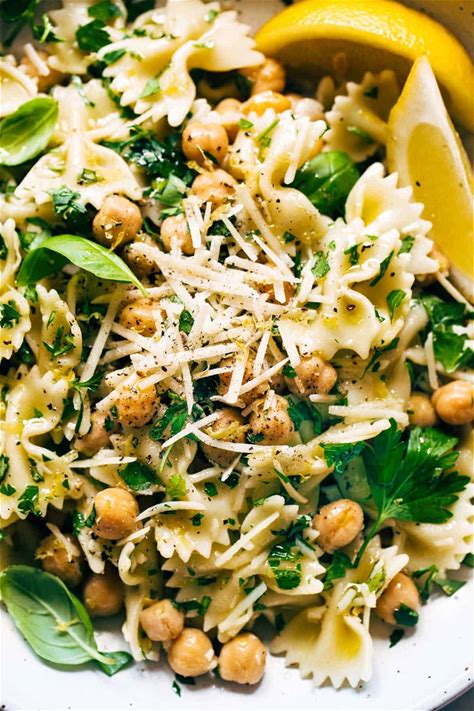 lemon-herb-pasta-salad-with-marinated-chickpeas image