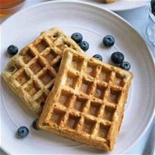 fluffy-spelt-flour-belgian-waffle-recipe-foodal image