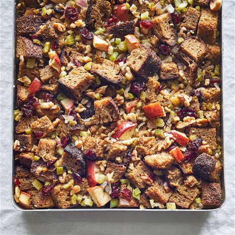 apple-cranberry-stuffing-eatingwell image
