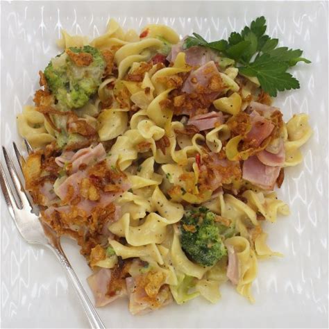 broccoli-ham-and-swiss-casserole-palatable-pastime image
