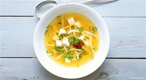 miso-soup-with-tofu-bean-sprouts-and-herbs-fine image