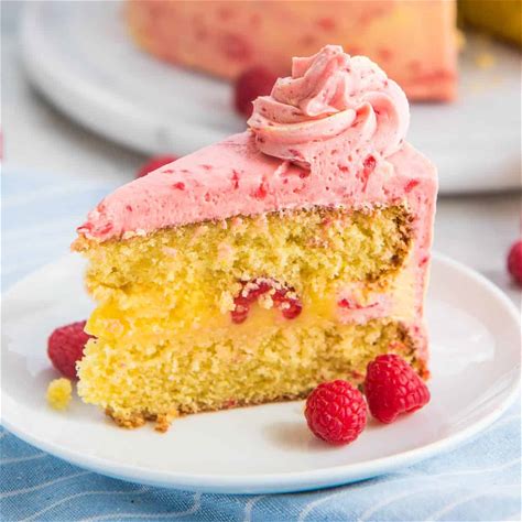 lemon-raspberry-cake-with-lemon-curd-the-flavor image