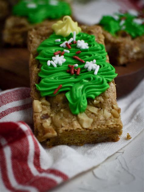 chewy-frosted-christmas-blondie-cookie-bars-red image