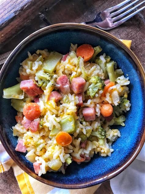 cheesy-ham-and-broccoli-rice-casserole-the image