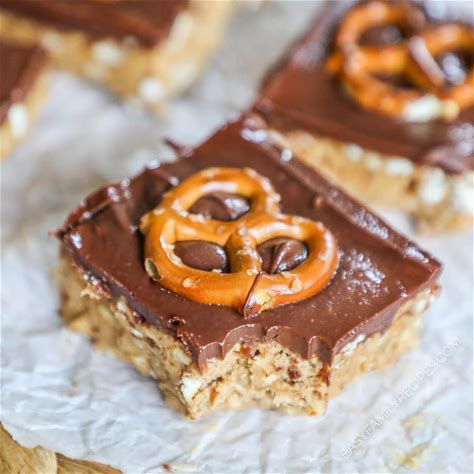 chocolate-peanut-butter-pretzel-bars-easy image