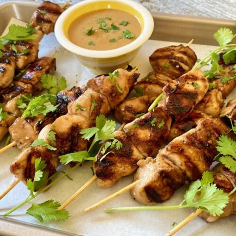 chicken-skewers-with-peanut-sauce-the-art-of-food image