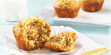 pineapple-carrot-ginger-bran-muffins-food-network image