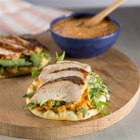 spice-rubbed-chicken-breast-on-toasted-pita-with image