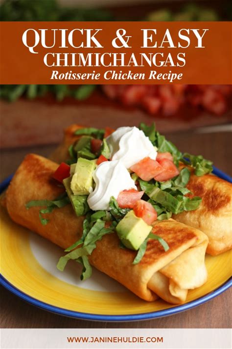 quick-easy-rotisserie-chicken-chimichangas image
