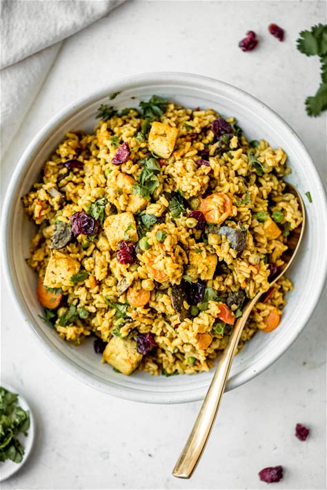 one-pot-vegan-coconut-curried-brown-rice-with-tofu image