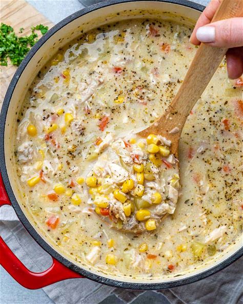 easy-chicken-corn-chowder-soup-healthy-fitness-meals image