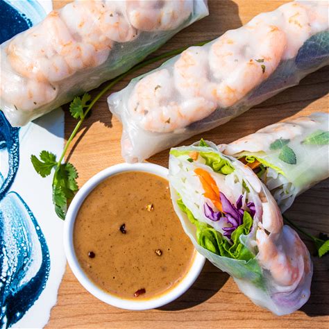 shrimp-salad-rolls-with-peanut-dipping-sauce-west image
