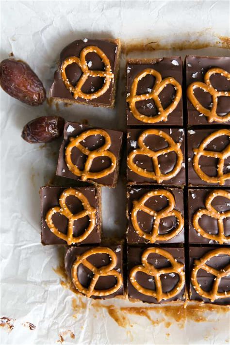no-bake-chocolate-caramel-pretzel-bars-fit image