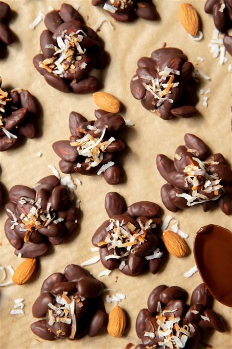 dark-chocolate-almond-clusters-spoonful-of-flavor image