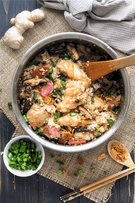 rice-cooker-chicken-and-mushroom-rice-wok-and-kin image