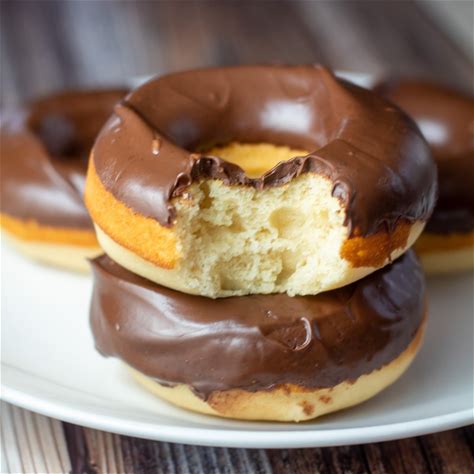 chocolate-frosted-baked-donuts-easy-homemade image