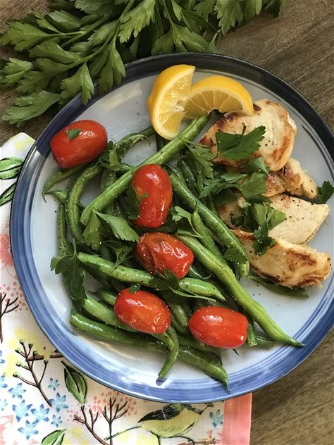 lemon-chicken-with-sauted-green-beans-and image