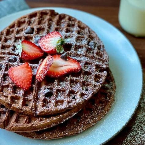 simple-double-chocolate-waffles-recipe-alton-brown image