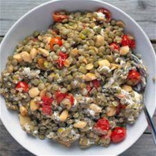 warm-french-lentil-salad-with-marcona-almonds image