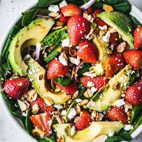 strawberry-spinach-salad-with-avocado-ambitious image