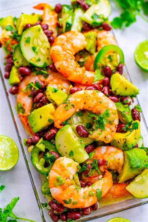 warm-lime-cilantro-shrimp-avocado-salad-averie image