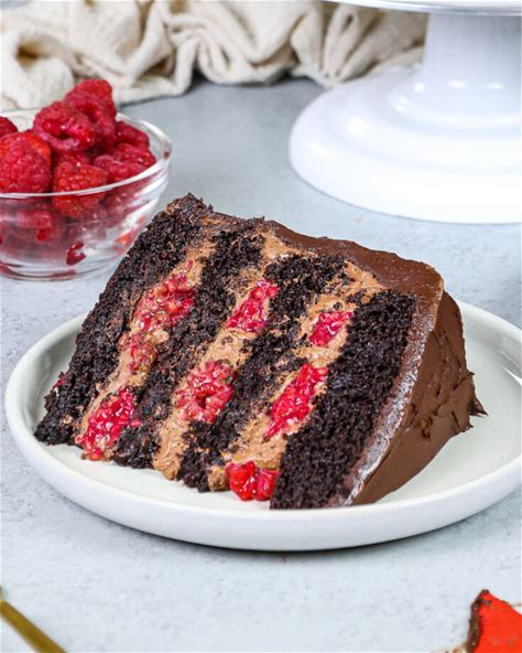 chocolate-raspberry-mousse-cake-delicious image