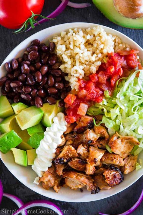 chipotle-chicken-bowl-recipe-video-simply image