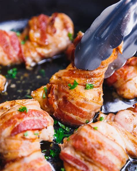 bacon-wrapped-chicken-thighs-cooking-lsl image
