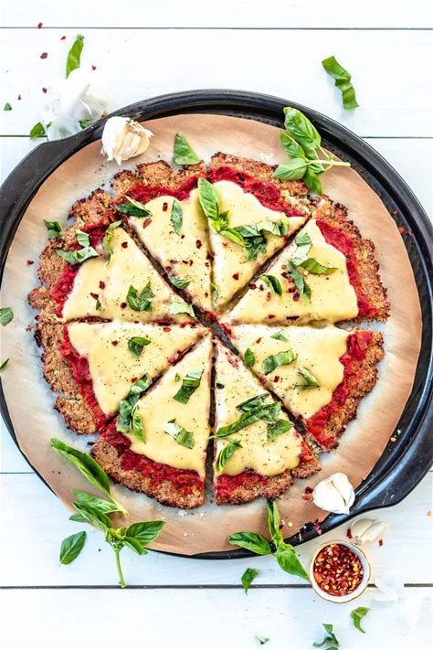 vegan-cauliflower-pizza-crust-recipe-healthy image