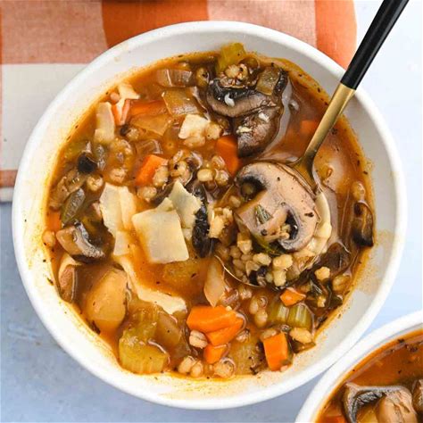 vegetarian-mushroom-barley-soup-cozy-peach-kitchen image