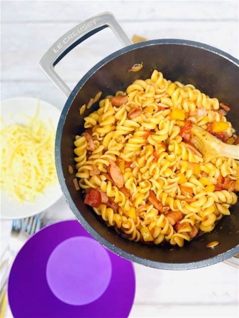 hot-dog-pasta-super-easy-one-pot-pasta image