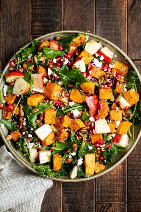 fall-harvest-salad-with-butternut-squash-and-apple image
