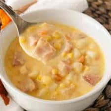 cheesy-ham-and-potato-soup-mindees-cooking image