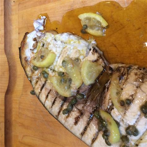grilled-swordfish-with-lemon-and-capers-gourmet image