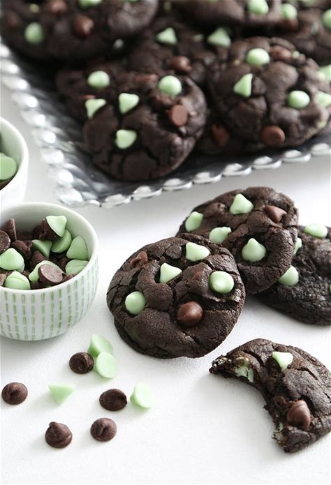 double-chocolate-mint-chip-cookies-sprinkle-bakes image